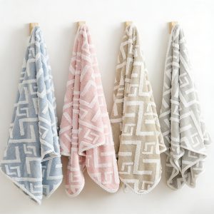 Solid Color Bath Towel Soft Absorbent