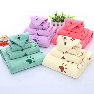 Multicolor Microfiber Bath Towel Set
